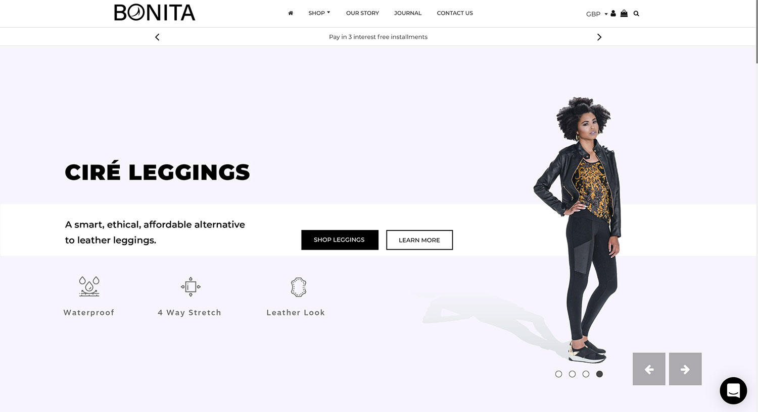 Bonita Active Homepage